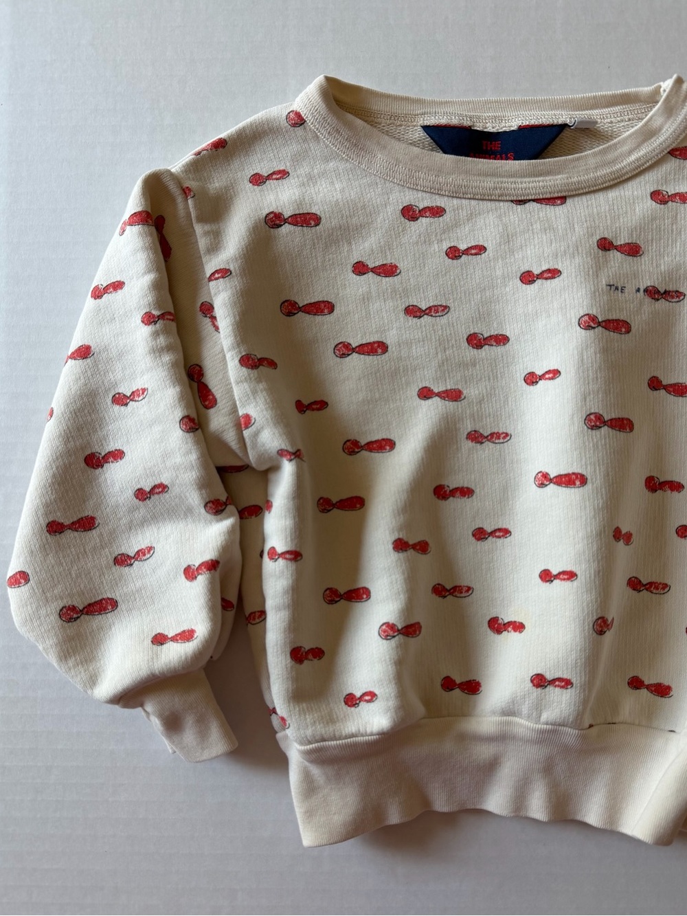The Animals Observatory TAO Printed Sweatshirt Cream Red 2Y